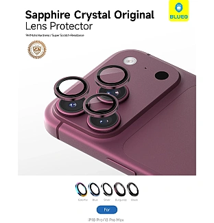 رینگ محافظ لنز بلو یاقوتی کریستالی Blueo SAPPHIRE Crystal Original Lens Glass Iphone 15 & 16 & 17 & 18 Series
